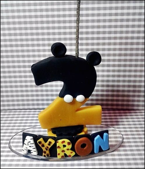 Vela Personalizada Mickey Safari