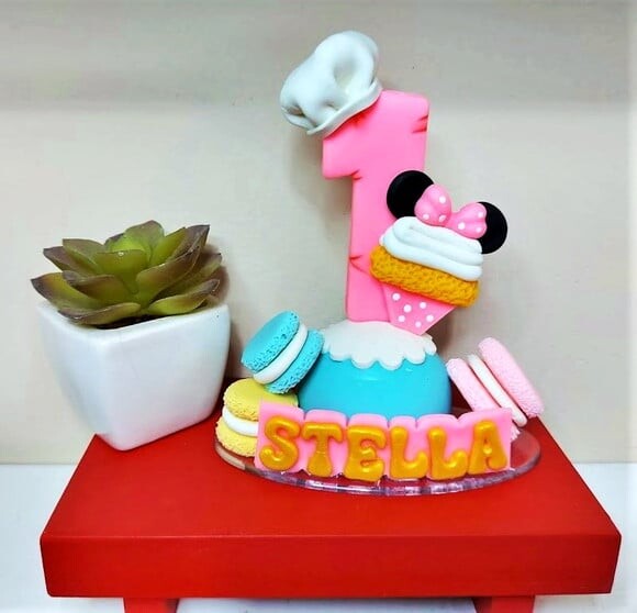 Vela Personalizada Minnei Confeitaria