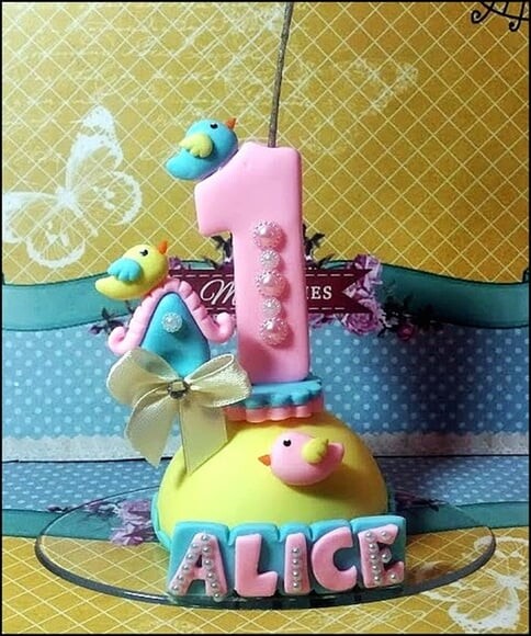 Vela Personalizada Passarinho