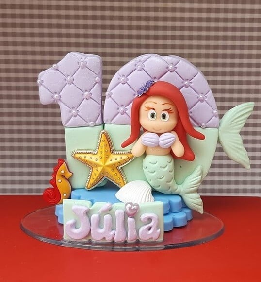 Vela Personalizada Pequena Sereia