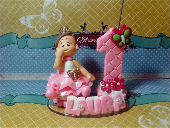 Vela Personalizada Princesa no Jardim