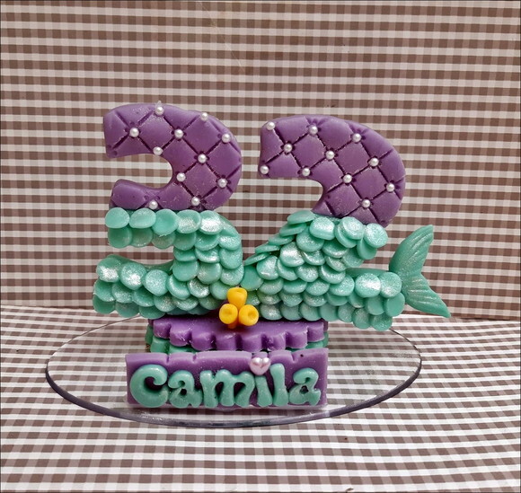 Vela Personalizada Sereia