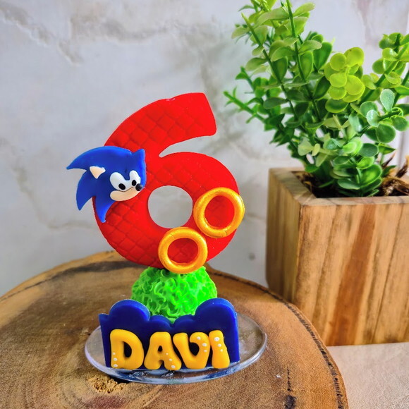 Vela Personalizada Sonic