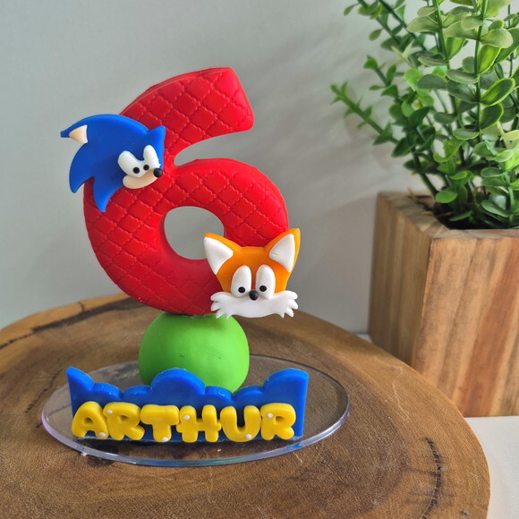 Vela Personalizada Sonic