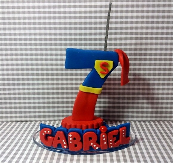 Vela Personalizada Super Homem