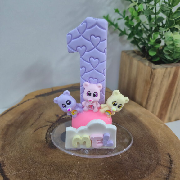 Vela Personalizada Ursinhos Carinhosos