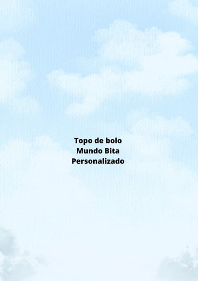 Topo de Bolo Bita Personalizado
