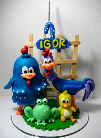 Topo de Bolo Galinha Pintadinha