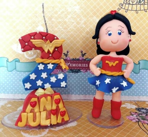 Topo de Bolo Mulher Maravilha