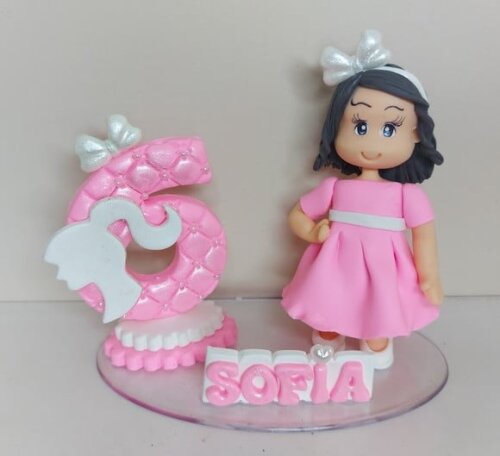 Topo de Bolo Personalizado Barbie