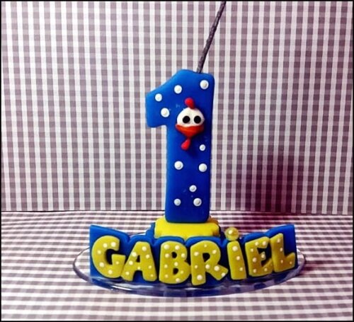 Vela Galinha Pintadinha Menino