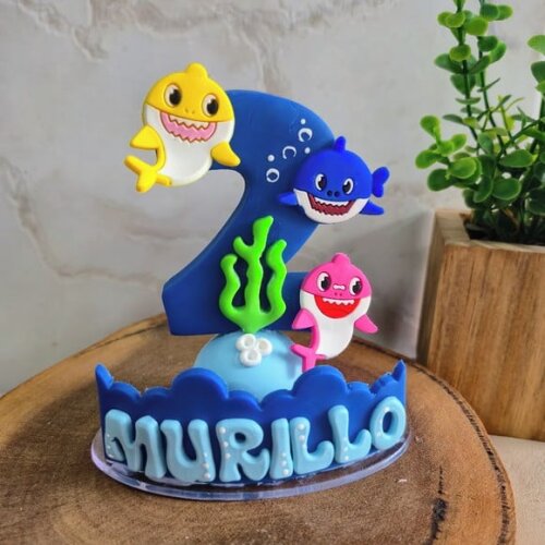 Vela Personalizada Baby Shark