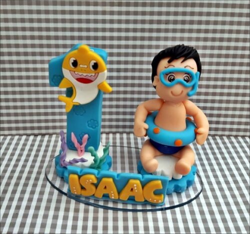 Vela Personalizada Baby Shark