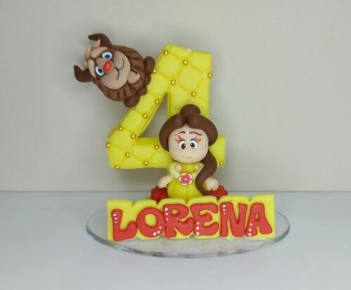 Vela Personalizada Bela e a Fera