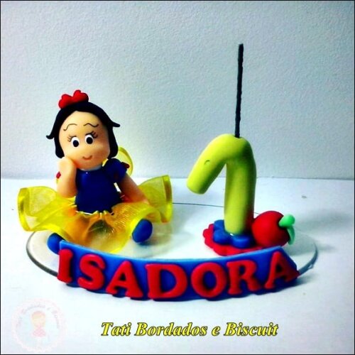 Vela Personalizada Branca de Neve