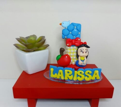Vela Personalizada Branca de Neve