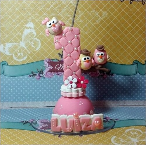 Vela Personalizada Corujas