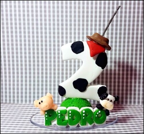 Vela Personalizada Fazendinha