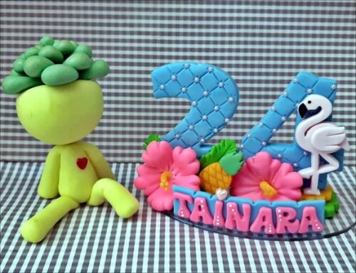 Vela Personalizada Flamingo