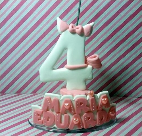 Vela Personalizada Gata Marie