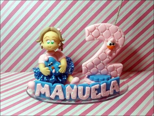 Vela Personalizada Galinha Pintadinha Rosa