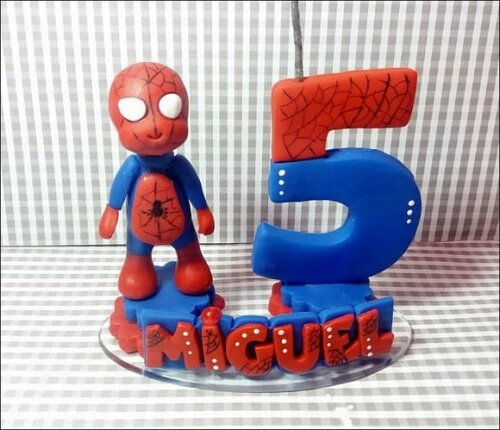 Vela Personalizada Homem Aranha