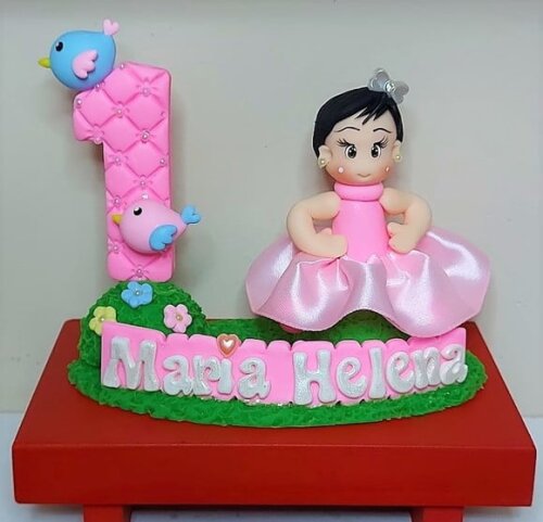 Vela Personalizada Jardim Encantado Biscuit