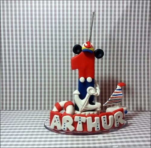 Vela Personalizada Mickey Marinheiro