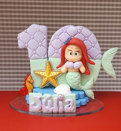 Vela Personalizada Pequena Sereia