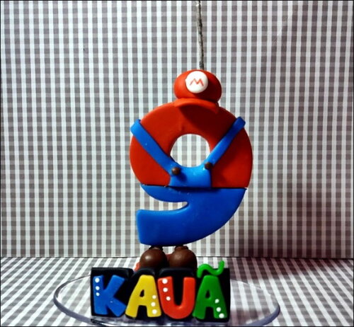 Vela Personalizada Super Mario Bros