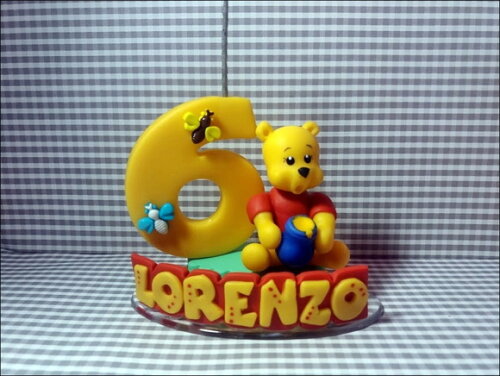Vela Personalizada Ursinho Pooh