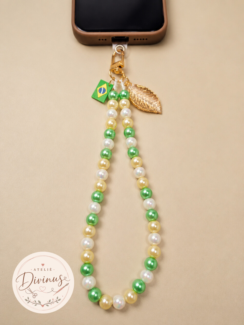 Strap Alça de Segurança para Celular Copa do Mundo 🇧🇷💚