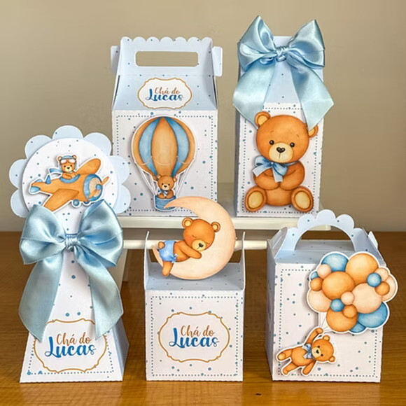 Kit Chá de Bebê / Menino ou Menina / 50 Caixas