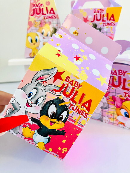 Kit Festa Baby Looney Tunes Rosa (40 Peças)