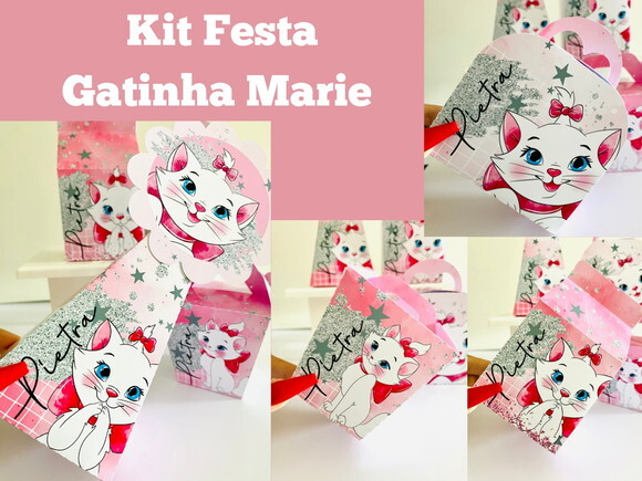 Kit Festa Gatinha Marie (40 Peças)