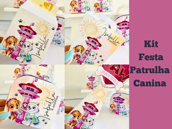 Kit Festa Patrulha Canina Rosa (40 Peças)