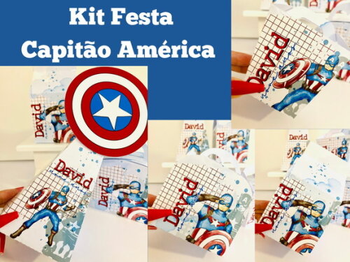 Kit Festa Capitão América (40 Peças)