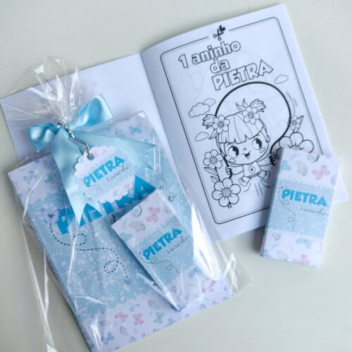 Kit Revista de Colorir com Giz de Cera
