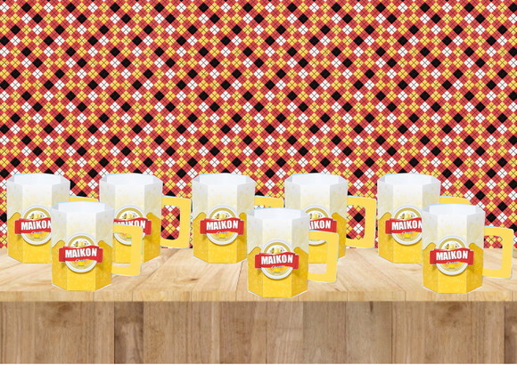 Arquivo Caixa Caneca de Chopp em pdf Corte Manual