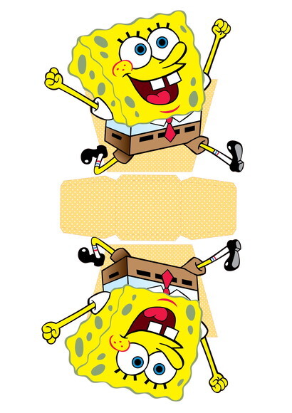 ARQUIVO CAIXA SILHOUETTE BOB ESPONJA CENTRO DE MESA