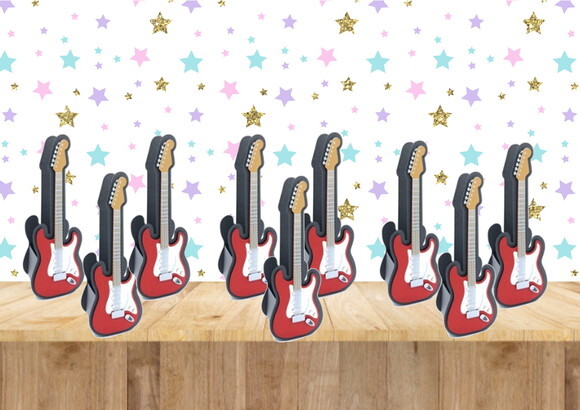 Arquivo Caixa Silhouette Centro de Mesa Guitarra