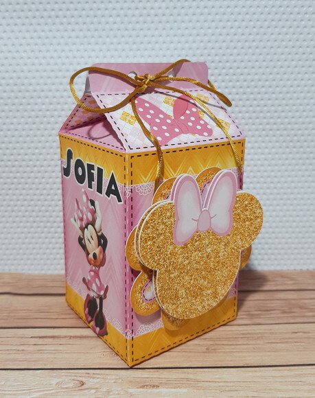 Arquivo Caixa Silhouette Minnie Rosa Luxo