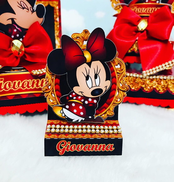 Arquivo Caixa Silhouette Minnie Vermelho Luxo