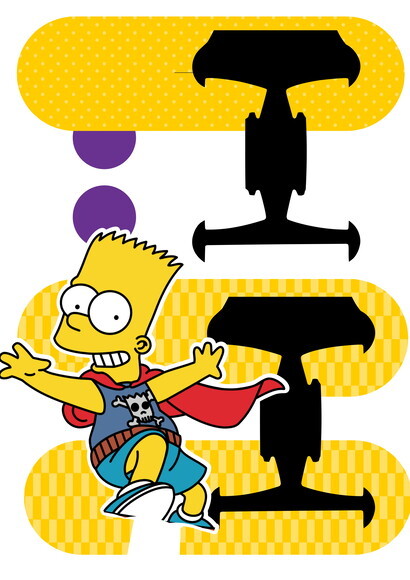Arquivo Caixa Silhouette Skate Bart Simpson