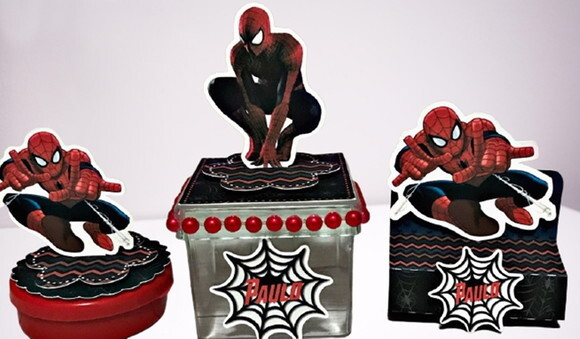Arquivo Corte Digital Silhouette Festa Homem Aranha Novo