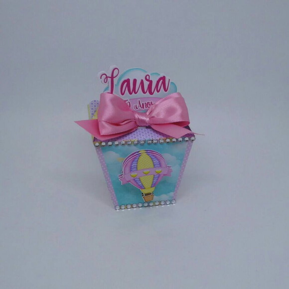 Arquivo de Corte Caixinha Festa Balão Candy Menina Luxo