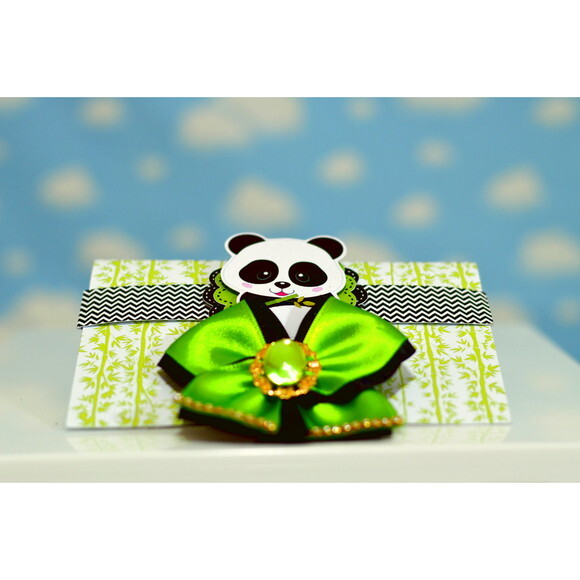 Arquivo de Corte Digital Convite Panda Menino Luxo