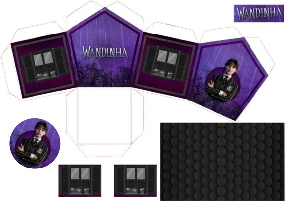 Arquivo Digital de Corte Silhouette Casinha Wandinha