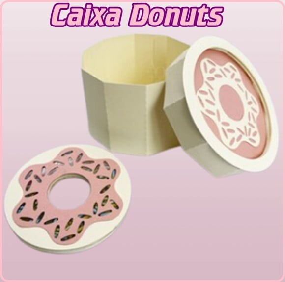 Arquivo Digital Silhouette Caixa Donuts