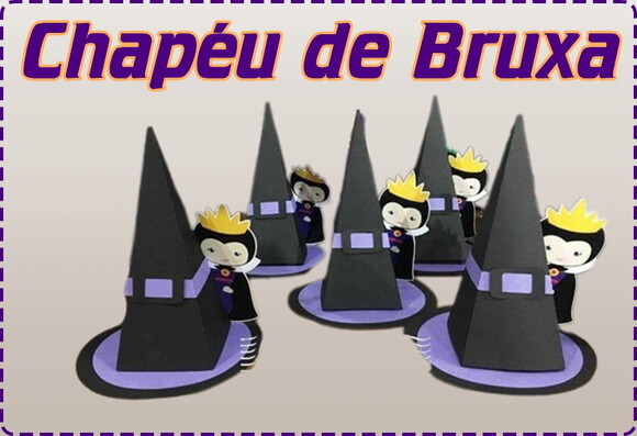 Arquivo Digital Silhouette Chapéu de Bruxa Halloween